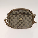 GUCCI GG Plus Supreme Shoulder Bag PVC 2Set Navy Beige gold Auth th6282-10