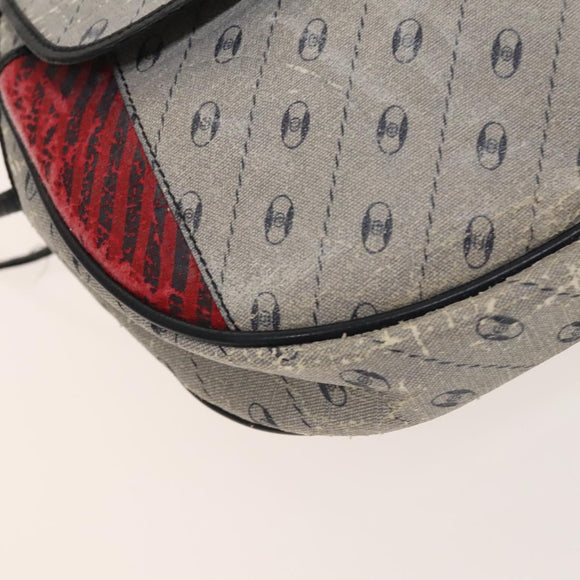 GUCCI GG Plus Supreme Shoulder Bag PVC 2Set Navy Beige gold Auth th6282