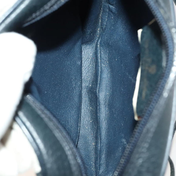 GUCCI GG Plus Supreme Shoulder Bag PVC 2Set Navy Beige gold Auth th6282