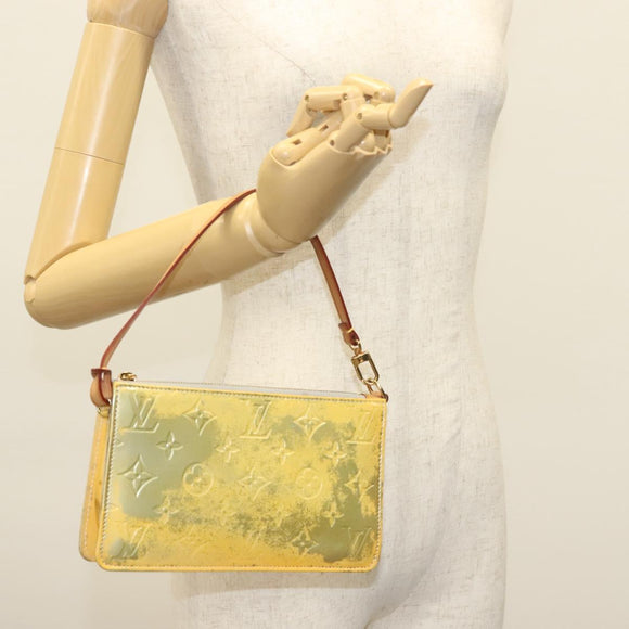 LOUIS VUITTON Monogram Vernis Lexington Accessory Pouch Gris M91056 Auth th6285