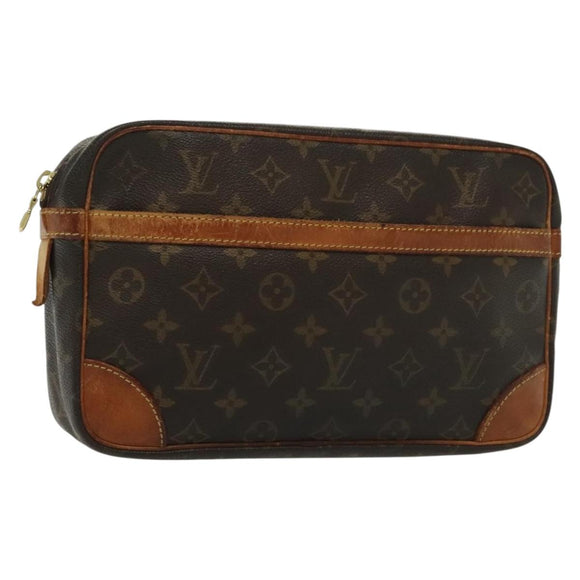 LOUIS VUITTON Monogram Compiegne 28 Clutch Bag M51845 LV Auth th6288