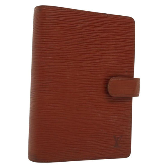 LOUIS VUITTON Epi Agenda MM Day Planner Cover Brown R20043 LV Auth th6290
