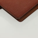 LOUIS VUITTON Epi Agenda MM Day Planner Cover Brown R20043 LV Auth th6290-15