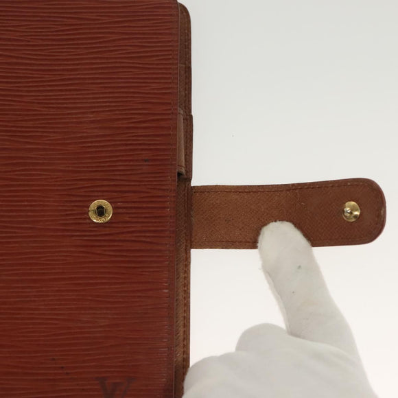 LOUIS VUITTON Epi Agenda MM Day Planner Cover Brown R20043 LV Auth th6290