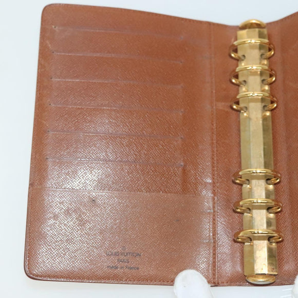 LOUIS VUITTON Epi Agenda MM Day Planner Cover Brown R20043 LV Auth th6290
