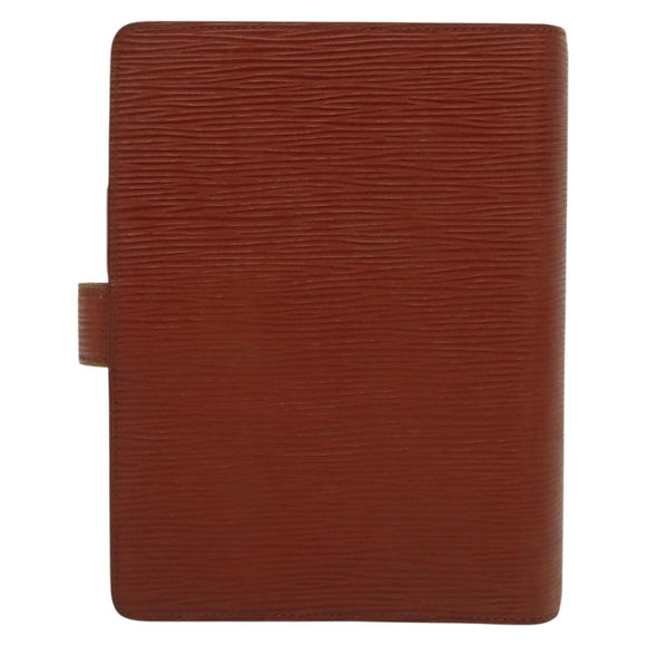 LOUIS VUITTON Epi Agenda MM Day Planner Cover Brown R20043 LV Auth th6290