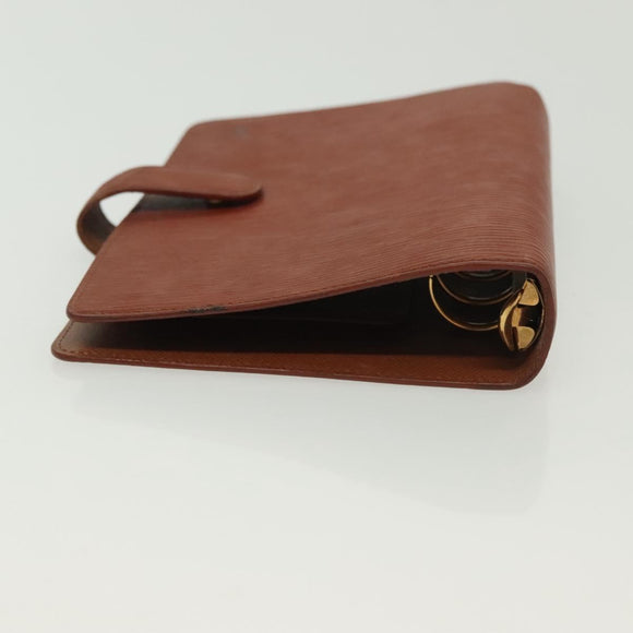 LOUIS VUITTON Epi Agenda MM Day Planner Cover Brown R20043 LV Auth th6290