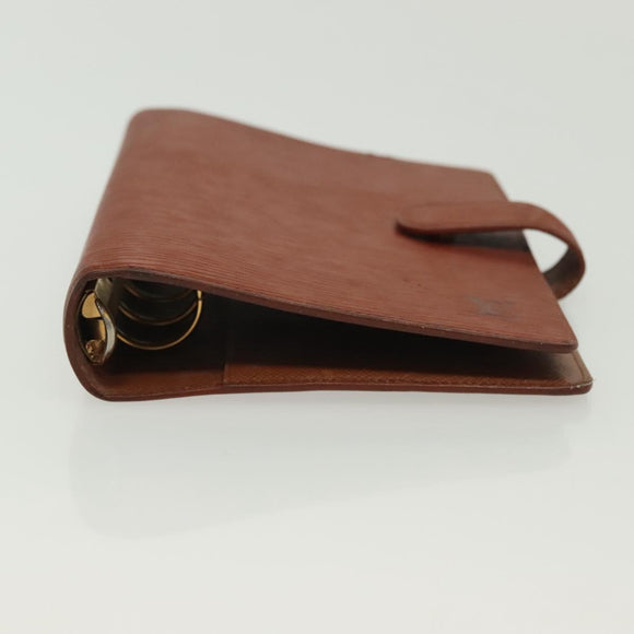LOUIS VUITTON Epi Agenda MM Day Planner Cover Brown R20043 LV Auth th6290