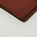 LOUIS VUITTON Epi Agenda MM Day Planner Cover Brown R20043 LV Auth th6290-14