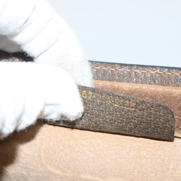 GUCCI GG Supreme Web Sherry Line Bag PVC Beige Gold 67 014 2125 Auth th6291