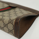 GUCCI GG Supreme Web Sherry Line Bag PVC Beige Gold 67 014 2125 Auth th6291-9