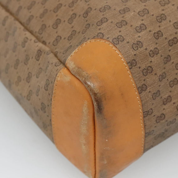 GUCCI Micro GG Canvas Tote Bag PVC Beige Gold 002 123 0135 Auth th6296
