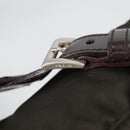 PRADA Backpack Nylon Khaki Silver Auth th6297-11