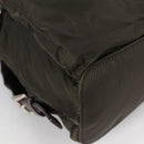 PRADA Backpack Nylon Khaki Silver Auth th6297-14