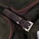 PRADA Backpack Nylon Khaki Silver Auth th6297-21