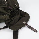 PRADA Backpack Nylon Khaki Silver Auth th6297-22