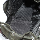 PRADA Backpack Nylon Khaki Silver Auth th6297-24