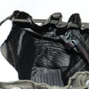 PRADA Backpack Nylon Khaki Silver Auth th6297-25