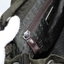 PRADA Backpack Nylon Khaki Silver Auth th6297-27