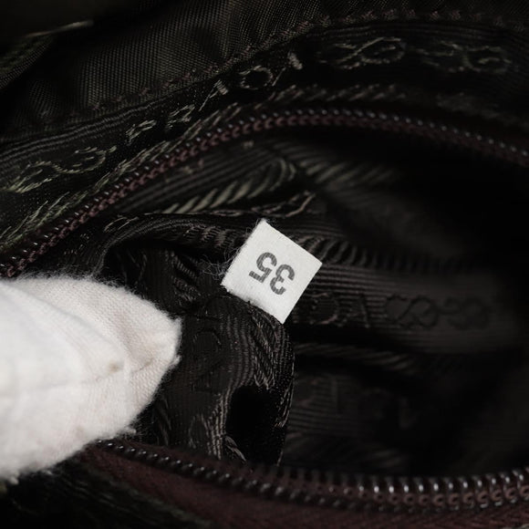 PRADA Backpack Nylon Khaki Silver Auth th6297