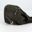 PRADA Backpack Nylon Khaki Silver Auth th6297-5