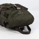 PRADA Backpack Nylon Khaki Silver Auth th6297-6