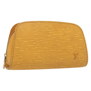 LOUIS VUITTON Epi Dauphine PM Pouch Yellow M48449 LV Auth th6299