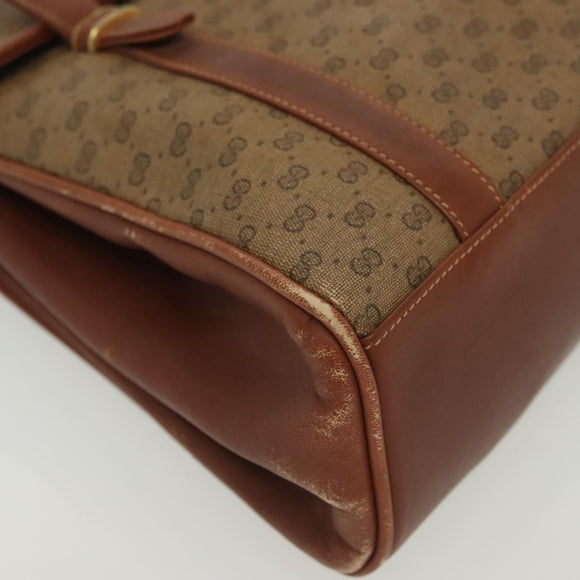 GUCCI Micro GG Supreme Hand Bag PVC Beige Gold 000 46 4857 Auth th6300