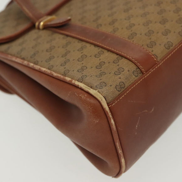 GUCCI Micro GG Supreme Hand Bag PVC Beige Gold 000 46 4857 Auth th6300