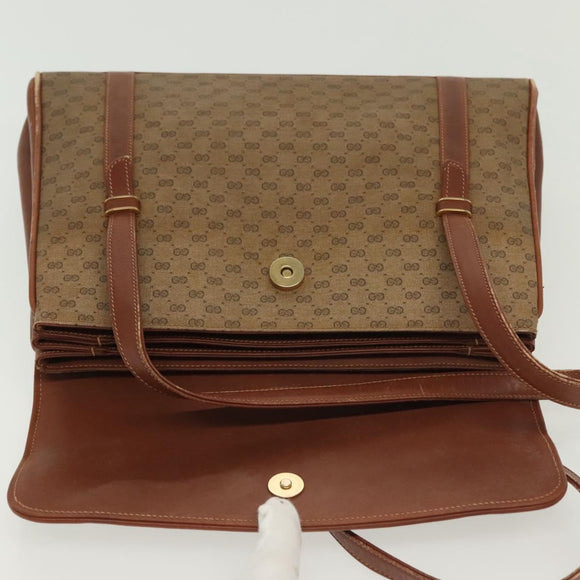 GUCCI Micro GG Supreme Hand Bag PVC Beige Gold 000 46 4857 Auth th6300