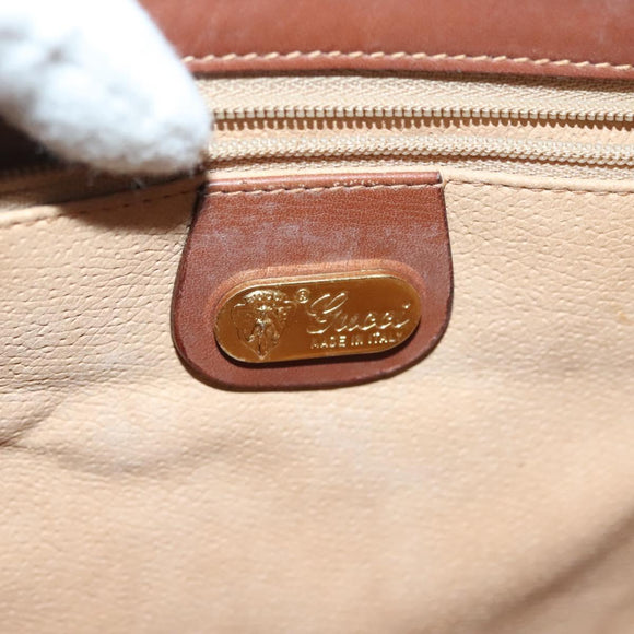 GUCCI Micro GG Supreme Hand Bag PVC Beige Gold 000 46 4857 Auth th6300