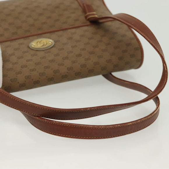 GUCCI Micro GG Supreme Hand Bag PVC Beige Gold 000 46 4857 Auth th6300