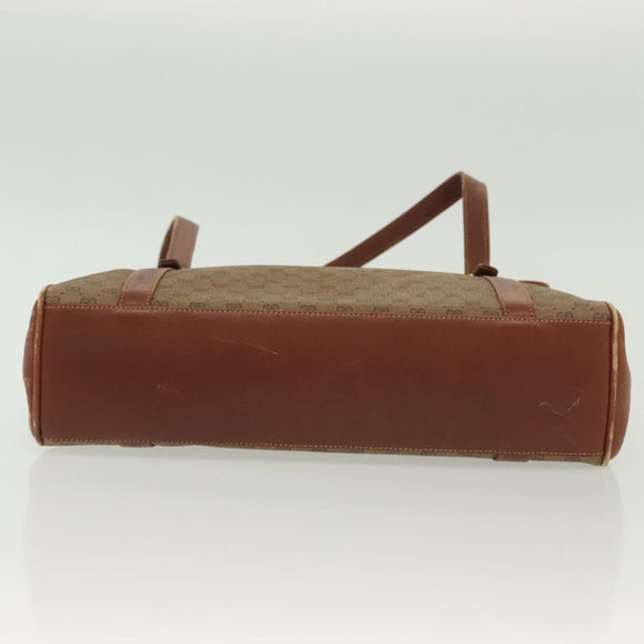 GUCCI Micro GG Supreme Hand Bag PVC Beige Gold 000 46 4857 Auth th6300