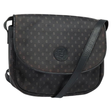 FENDI Shoulder Bag PVC Black Auth th6302