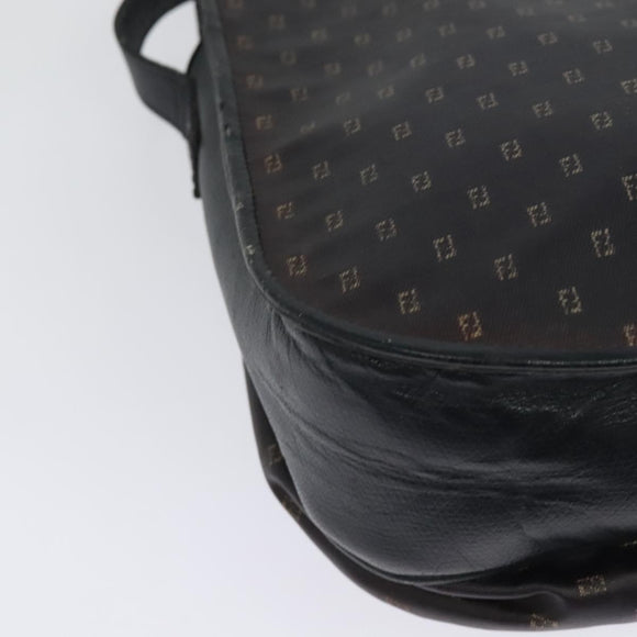 FENDI Shoulder Bag PVC Black Auth th6302