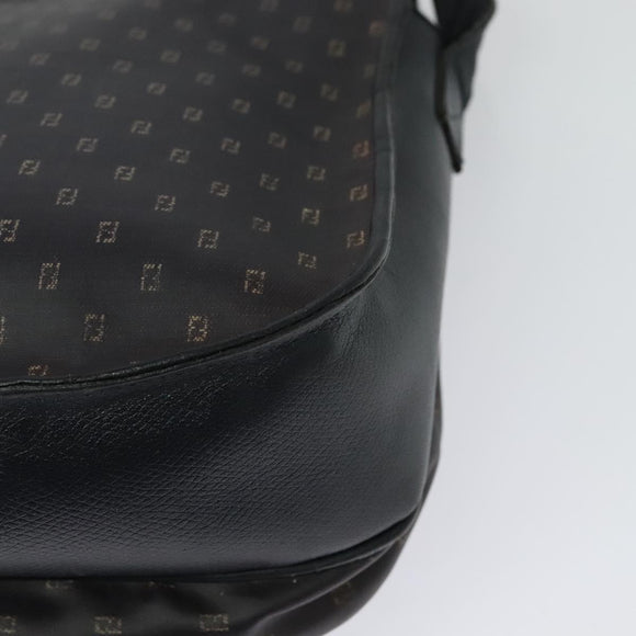 FENDI Shoulder Bag PVC Black Auth th6302