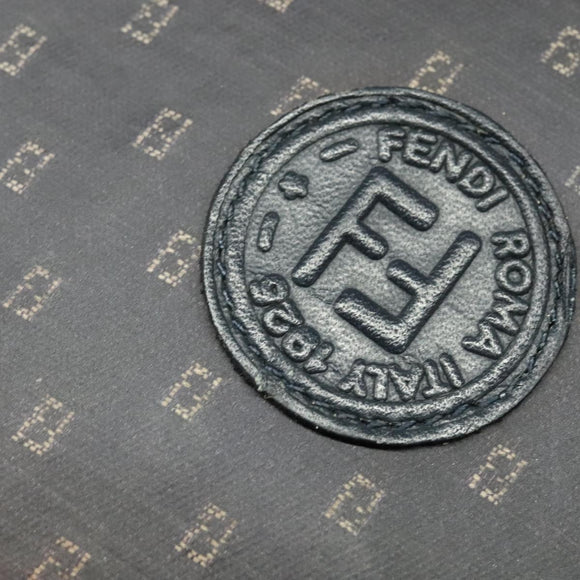 FENDI Shoulder Bag PVC Black Auth th6302