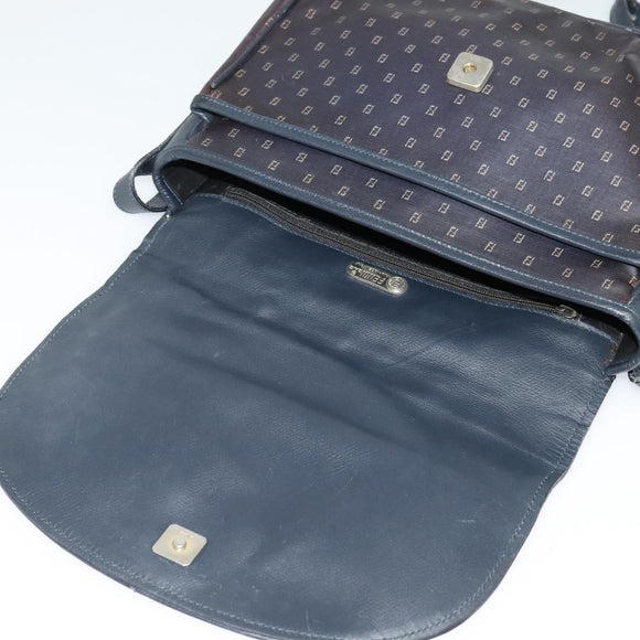 FENDI Shoulder Bag PVC Black Auth th6302