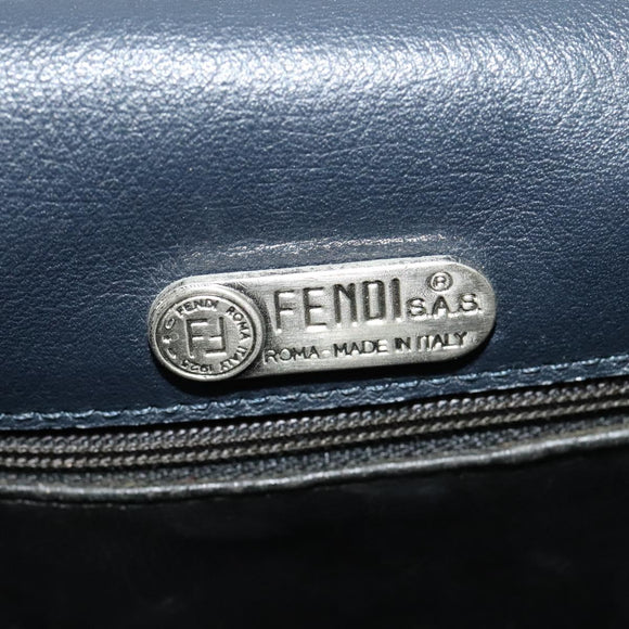 FENDI Shoulder Bag PVC Black Auth th6302