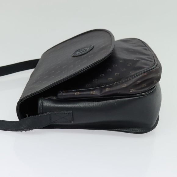 FENDI Shoulder Bag PVC Black Auth th6302