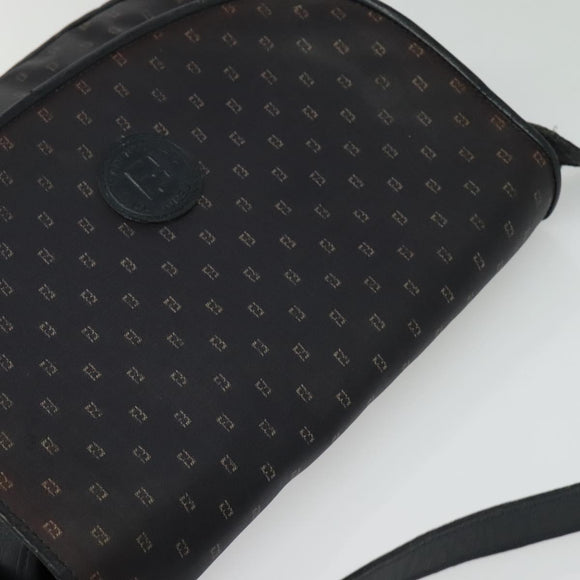 FENDI Shoulder Bag PVC Black Auth th6302