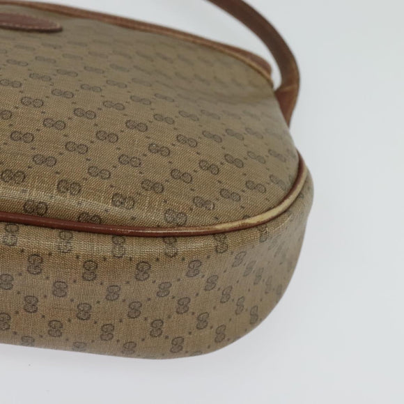 GUCCI Micro GG Supreme Shoulder Bag PVC Beige Gold 007 87 0018 Auth th6303