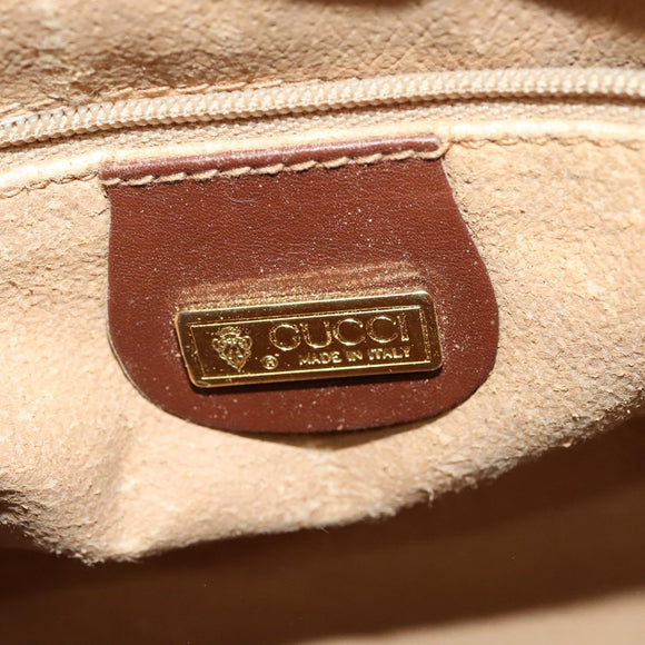 GUCCI Micro GG Supreme Shoulder Bag PVC Beige Gold 007 87 0018 Auth th6303