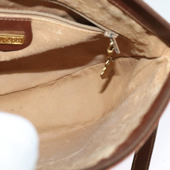 GUCCI Micro GG Supreme Shoulder Bag PVC Beige Gold 007 87 0018 Auth th6303