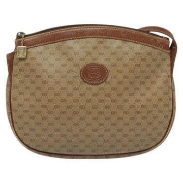 GUCCI Micro GG Supreme Shoulder Bag PVC Beige Gold 007 87 0018 Auth th6303 - 0