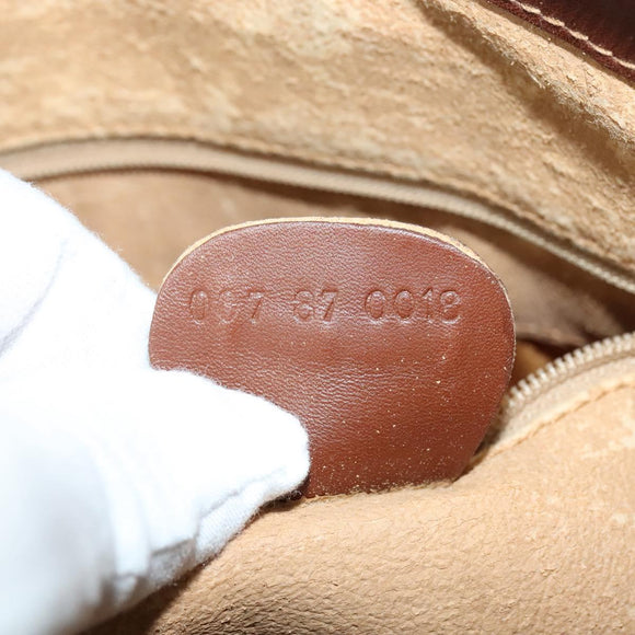 GUCCI Micro GG Supreme Shoulder Bag PVC Beige Gold 007 87 0018 Auth th6303