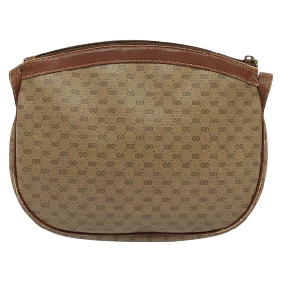 GUCCI Micro GG Supreme Shoulder Bag PVC Beige Gold 007 87 0018 Auth th6303