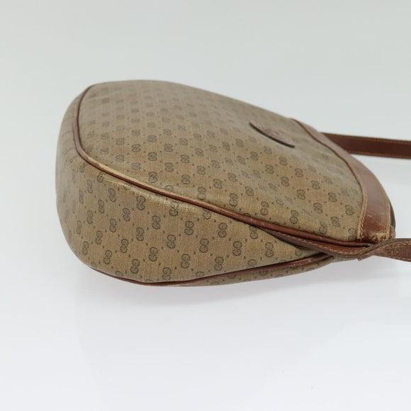 GUCCI Micro GG Supreme Shoulder Bag PVC Beige Gold 007 87 0018 Auth th6303