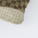 GUCCI GG Canvas Shoulder Bag Beige Silver 145857 Auth th6308-13