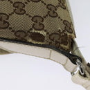GUCCI GG Canvas Shoulder Bag Beige Silver 145857 Auth th6308-14